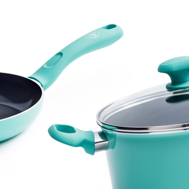 GreenLife Soft Grip Diamond 13 in. Healthy Ceramic Nonstick Aluminum  Turquoise Frying Pan with Helper Handle CC005217-001 - The Home Depot