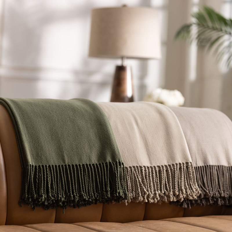 Pasha Throw Blanket, Olive