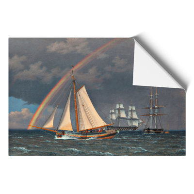 Rainbow At Sea by Christoffer Wilhelm Eckersberg - No Frame Print