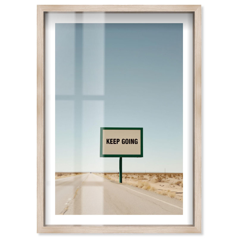 «Keep Going Shadowbox Print», reproduction de photo par Notoriart, cadre blond, 24 x 36, H 37 po x l 25 po, Cadre blond