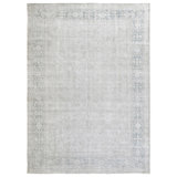 Hand Knotted Wool Floral Area Rug in Ivory/Blue