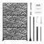 Metal Privacy Screen 47" x 72" Outdoor Privacy Screens & Panels for Patio Black