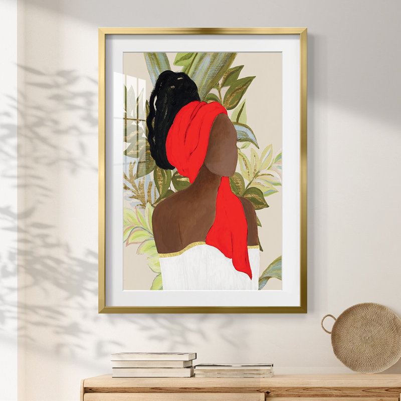 All That Beauty I -Framed Print, 28.5" H x 20.5" W, Gold
