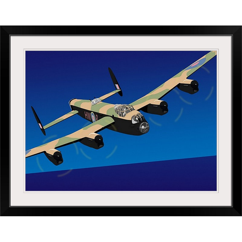 «Avro Lancaster Bomber» par Deschamps, impression, H 27 po x l 36 po x P 1,5 po, Toile