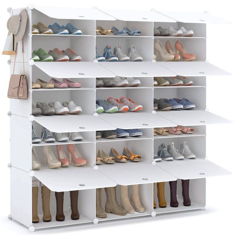 42 Pair Stackable Shoe Rack