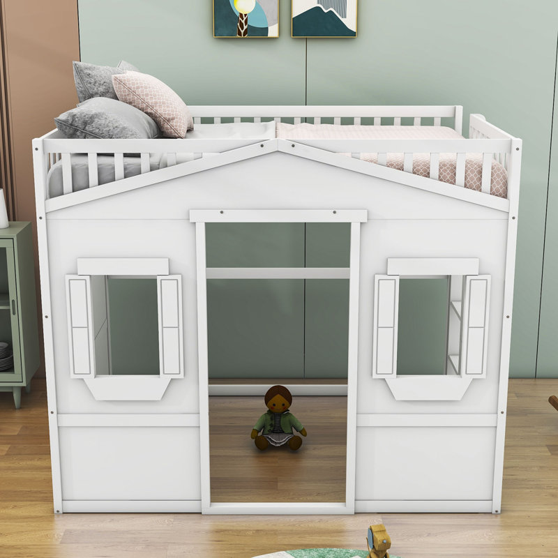 Gabriella-Frances Kids Loft Bed with Ladder, Twin, White