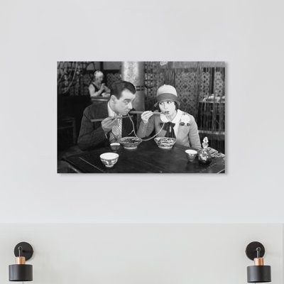 «People and Portraits Romantic Dinner Couples», reproduction de photo sur toile tendue