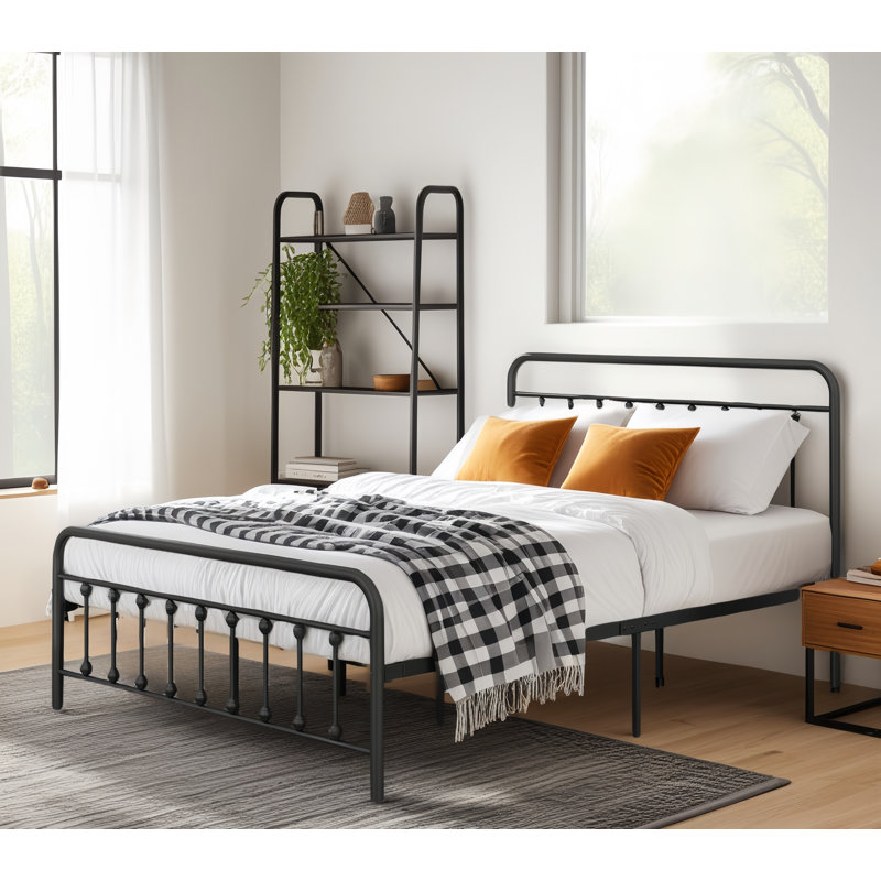 Base de lit plateforme en métal pour grand lit