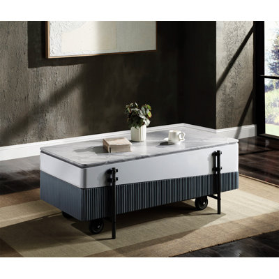 Wilkins White High Gloss Coffee Table W/Lift Top