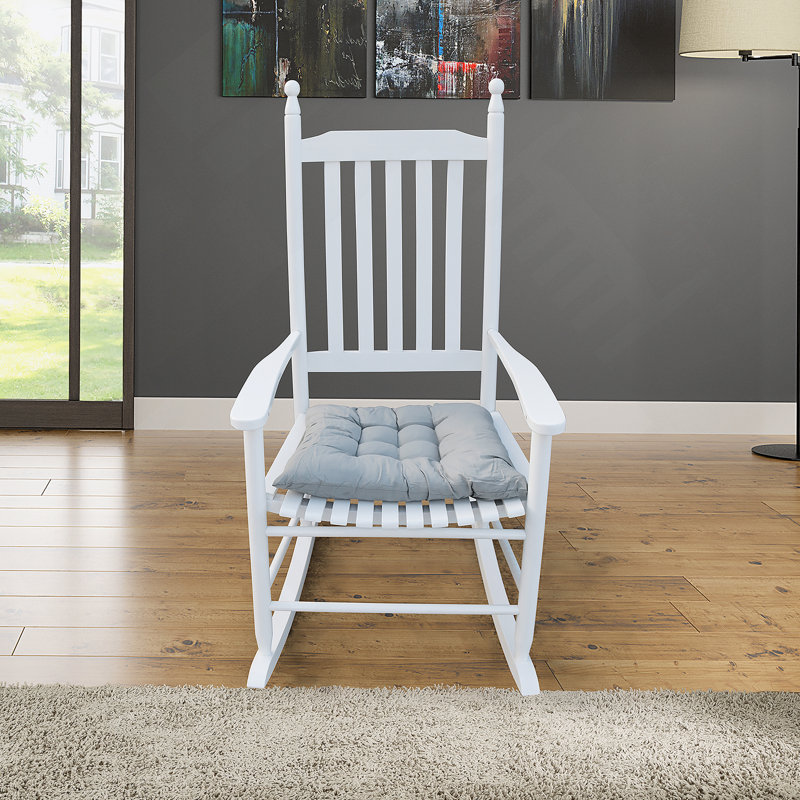 Chaise berçante en bois, Blanc