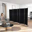 Paravent 6 panneaux, paravent pliable, noir-124393274