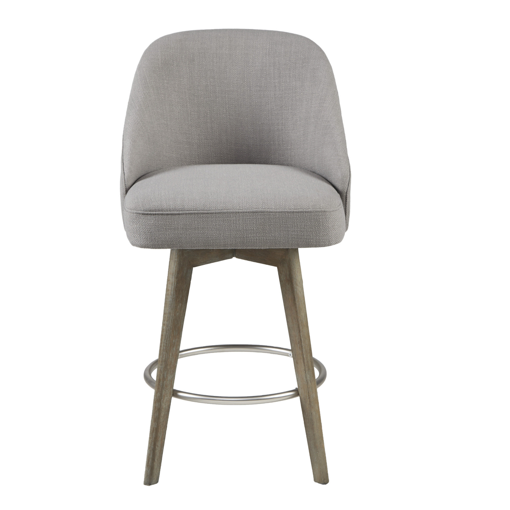 Pearce Swivel Stool, 1, Bar Stool (30” Seat Height), Gray