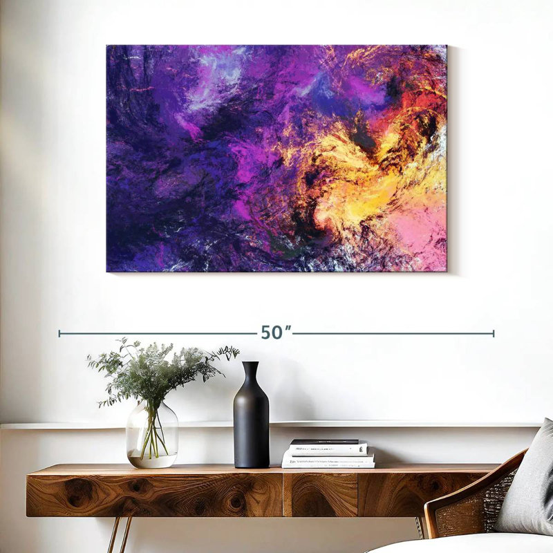 Avery Purple Abstract Texture, 26" H x 39" W