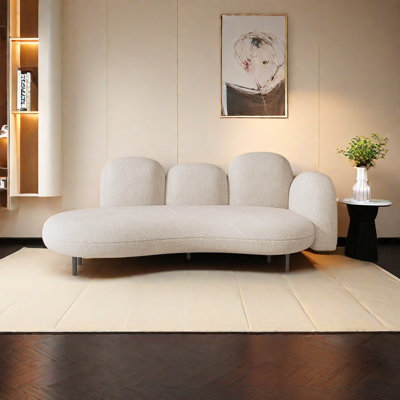 Chaise longue en tissu doux