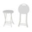 Tabouret pliant portatif avec poignée 18 pouces Tabouret pliable sans dossier 600 lb robuste pour la cuisine et l'extérieur-29794340