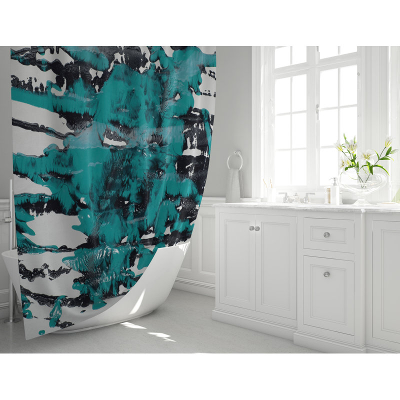 Rideau de douche simple abstrait, H 72 po x l 70 po