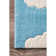 Tapis touffeté à la main à motif nuageux bleu Sachiko Abbas