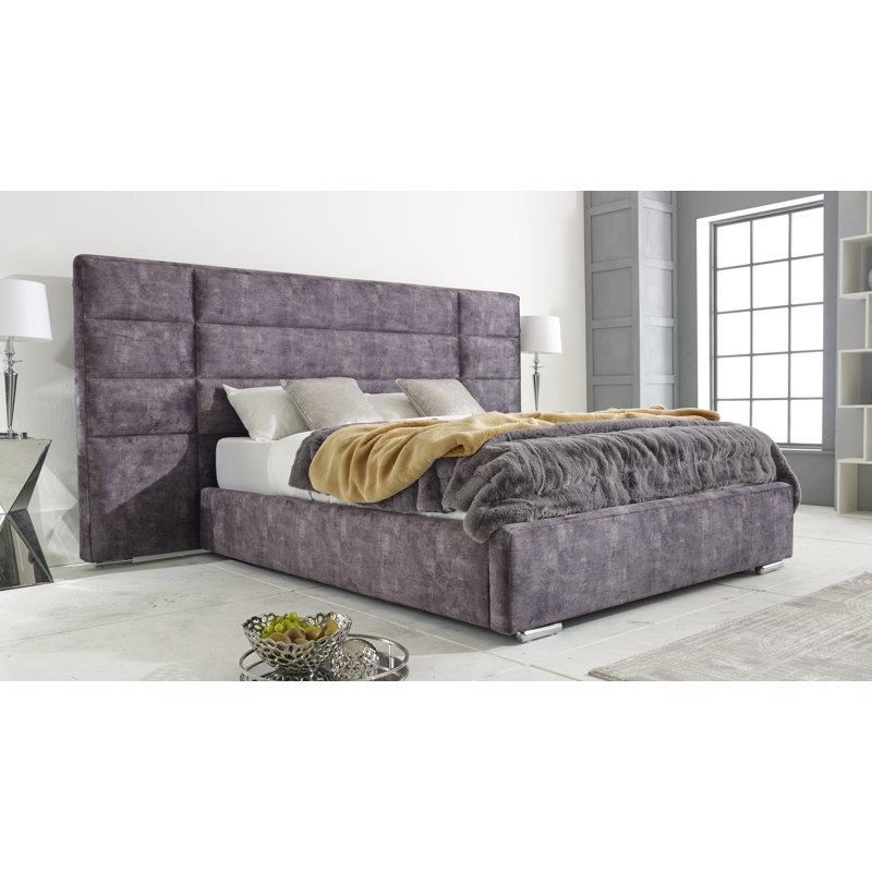 Lanarose Upholstered Bed, Single (3'), Silver