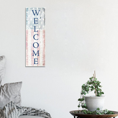 Welcome Flag by Carol Robinson - Panoramic Print on Canvas