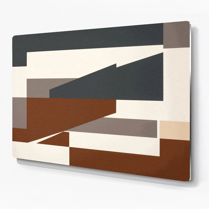 Minimalisme 6, art mural en métal brun, H 11 po x l 14 po