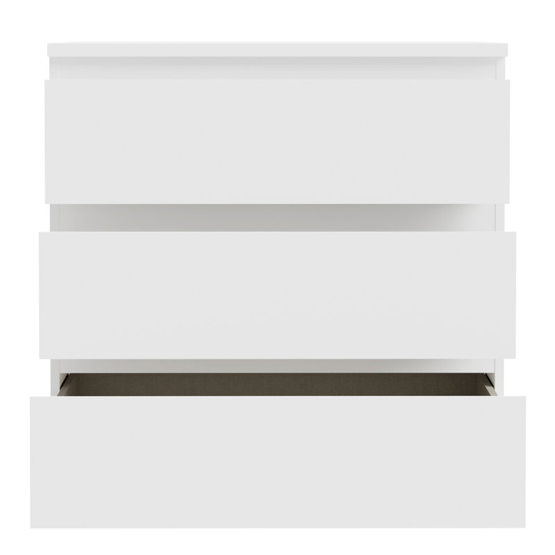 77.2 cm W Chest of 3 Drawers, White