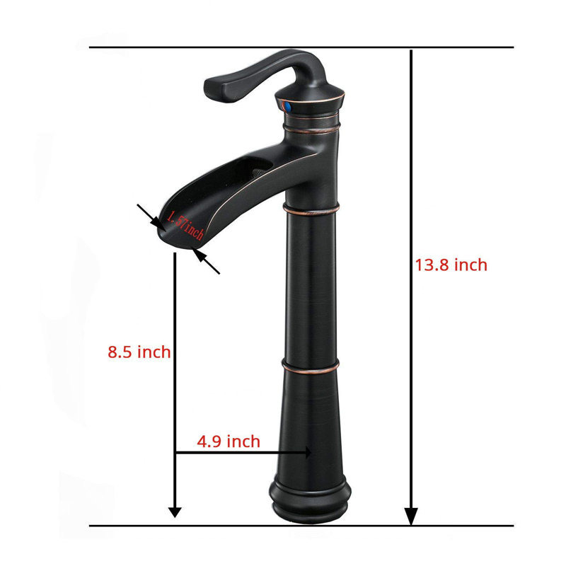 Single-handle Bathroom Faucet with Drain Assembly, Oil Rubbed Bronze