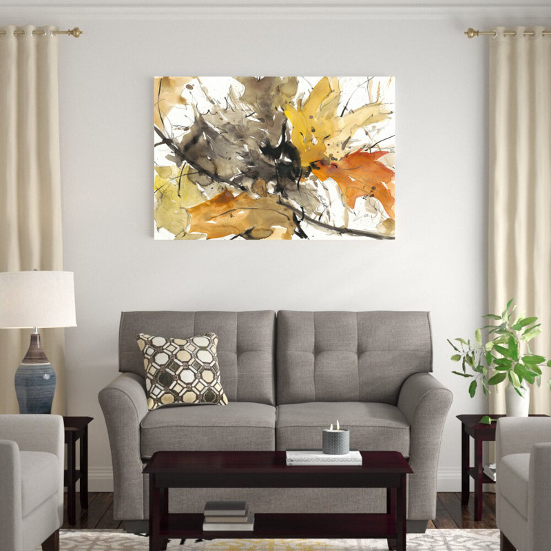 «Autumn Leaves II» par Samuel Dixon - peinture sur toile tendue, H 32 po x l 48 po