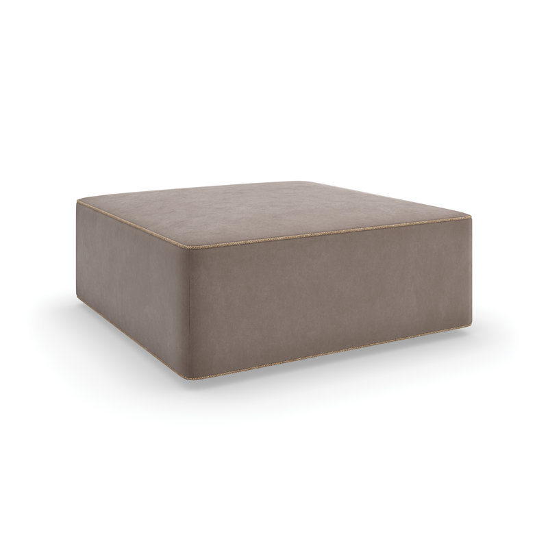 Marbella Upholstered Ottoman, Brown