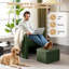 Fauteuil demi-tonneau rembourré moderne avec rangement Ottonman-2040702429