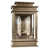 Laiton antique foncé; verre marin minable