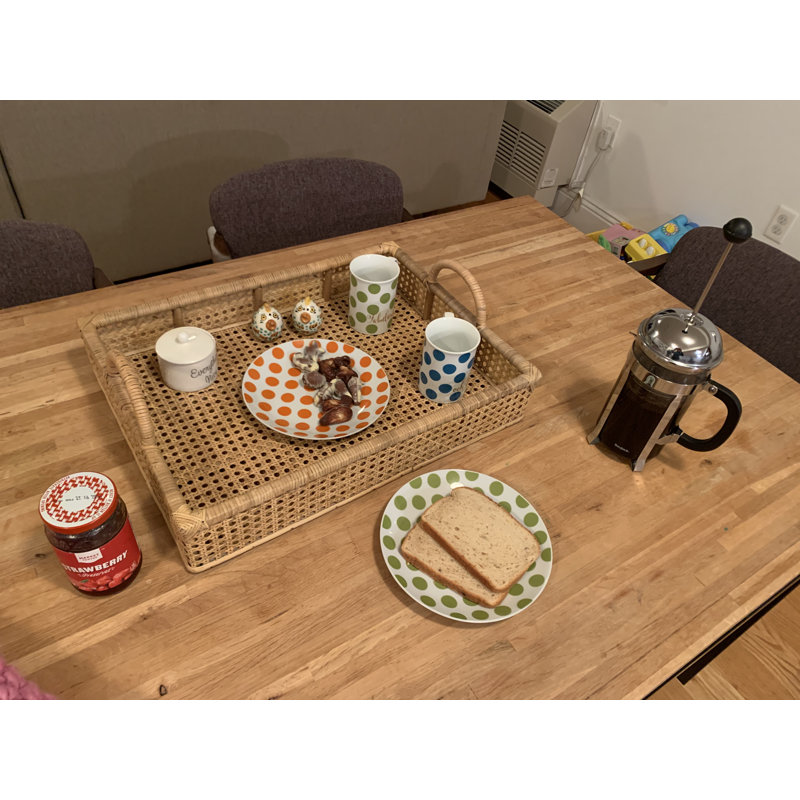 Arjav Wicker Tray, 3" H x 10" W x 16" D