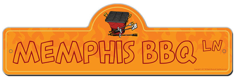 Plaque de rue en plastique robuste Memphis 6 po x 18 po