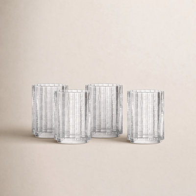 Mahalo Ribbed Drinking Glass