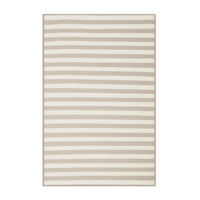 Tapis contemporain brun / blanc