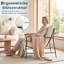 Fauteuil d'appoint surdimensionné en velours côtelé pour le salon - Fauteuil douillet rembourré avec structure en métal durable, capacité de 400 lb - Blanc - Doux grossier-2137727614