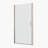 Versatile 1 3/8" Adjustment,Universal Pivot Shower Door, Open Outside, With 1/4" Tempered Glass Finish-111795408