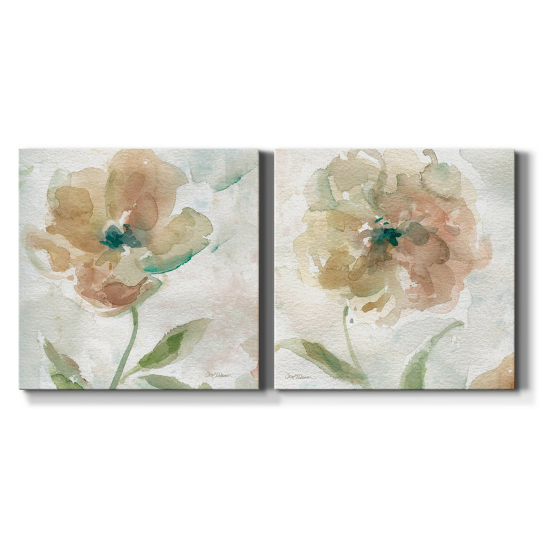 Ensoleillé après-midi VII - ensemble de 2 reproductions d'art sur toile tendue, H 40 po x l 80 po x P 1 po