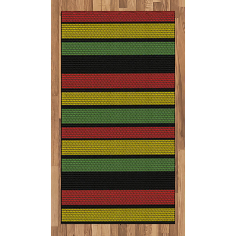 Jamaican High Density Long Fiber Poly Threads Decorative Area Rug Carpet, Rectangle 2'7" x 5'