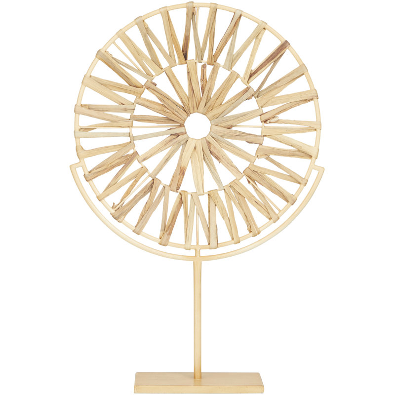 Sculpture en ranggrass brun fait à la main Rangler, H 23,6 po x l 15,5 po x P 4,2 po