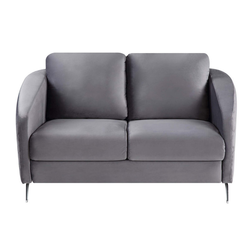 Causeuse moderne en velours 55 "Sofia, Gris