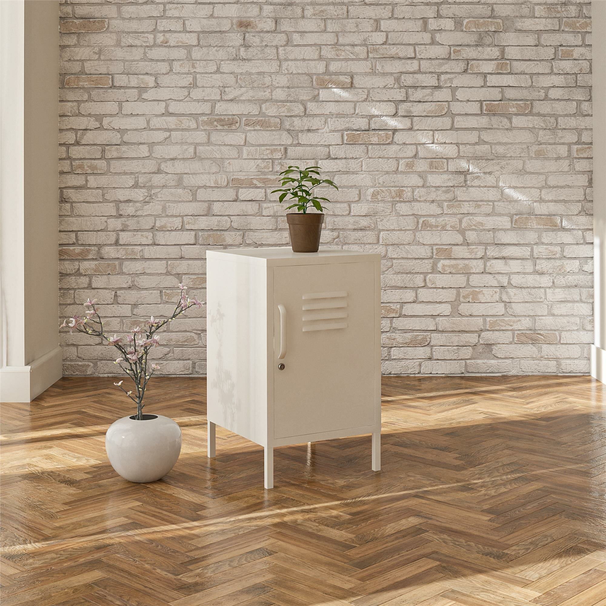 Gioia Metal Locker End Table with Storage