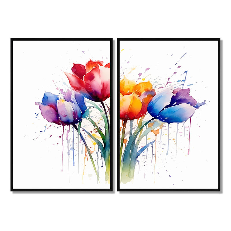 Herald - Pink Traditional Wall Art, Black, 36" H x 48" W, Floater Framed Print