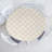 Ebern Designs Neutral Color Fitted Round Tablecloth Grey Yellow and Eggshell-596678829