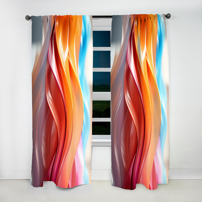 Nagel - Arc-en-ciel Symphonie - Rideau moderne - Velours obscurcissant - 1 panneau, L 52 po x L 95 po