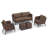 Salino 69" Wide Outdoor Wicker Patio Sofa with Cushions-120469073