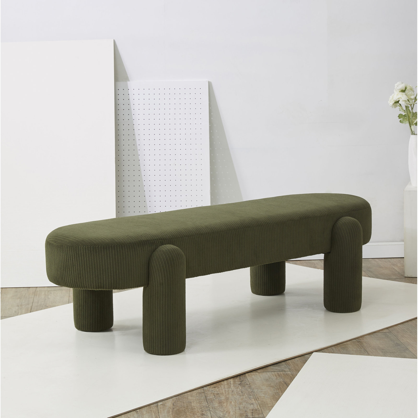 Arland 60" Bedroom Bench, Olive