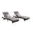 Outdoor Wicker Long Reclining Chair Set of 2-1832258486