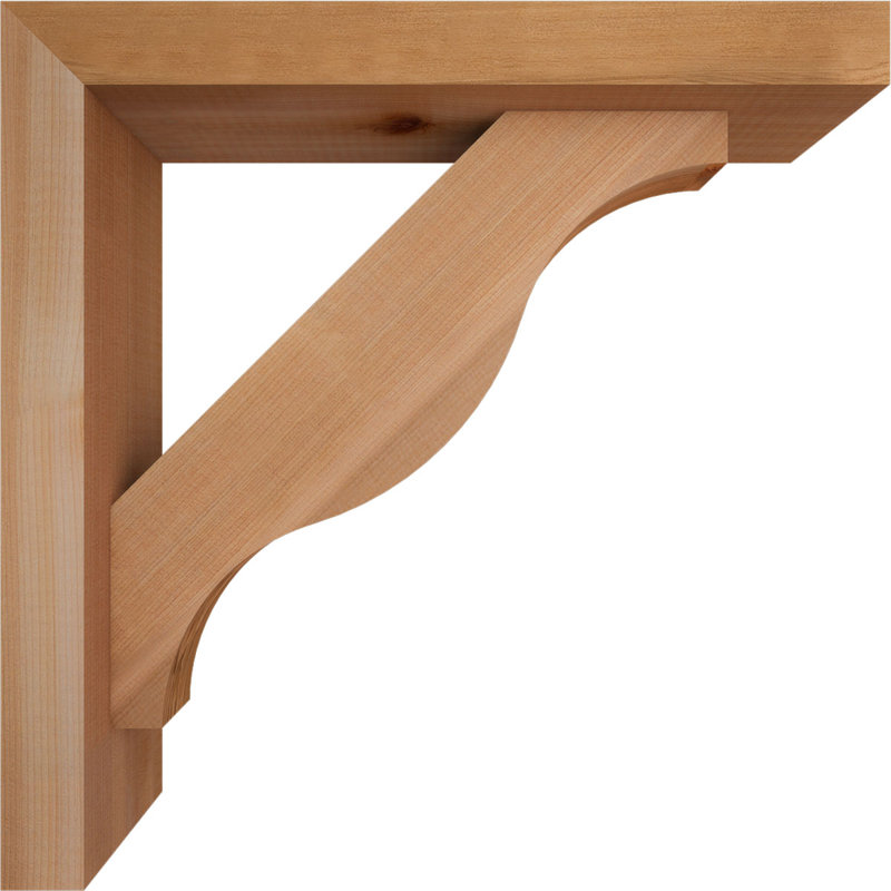 Support Funston Block avec support décalé, 16 x 16, Cèdre rouge occidental de l 3 1/2 po (lisse)