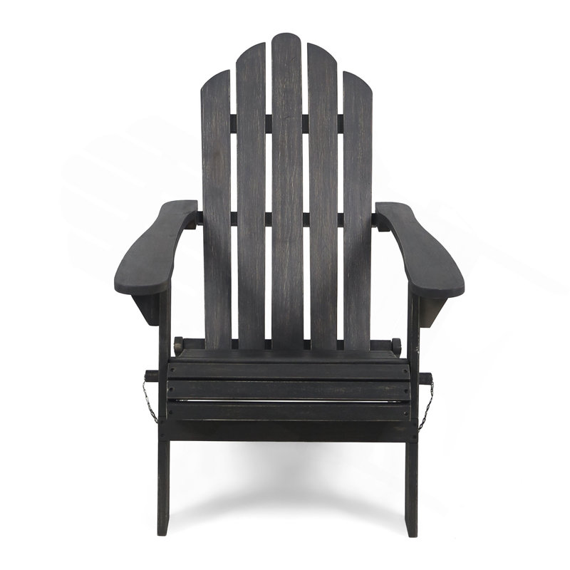 Chaise Adirondack pliable Hollywood, Gris foncé