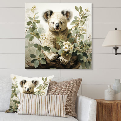 Eucalyptus, arbre qui aime Koala 2 - art mural Koala